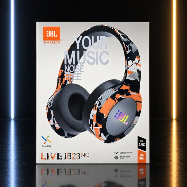 هدفون بلوتوثی طرح JBL مدل LIVE JB23NC با حذف نویز ANC